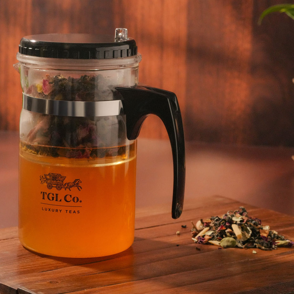 PressArt tea brewer 500 ml for loose leaf tea brewing