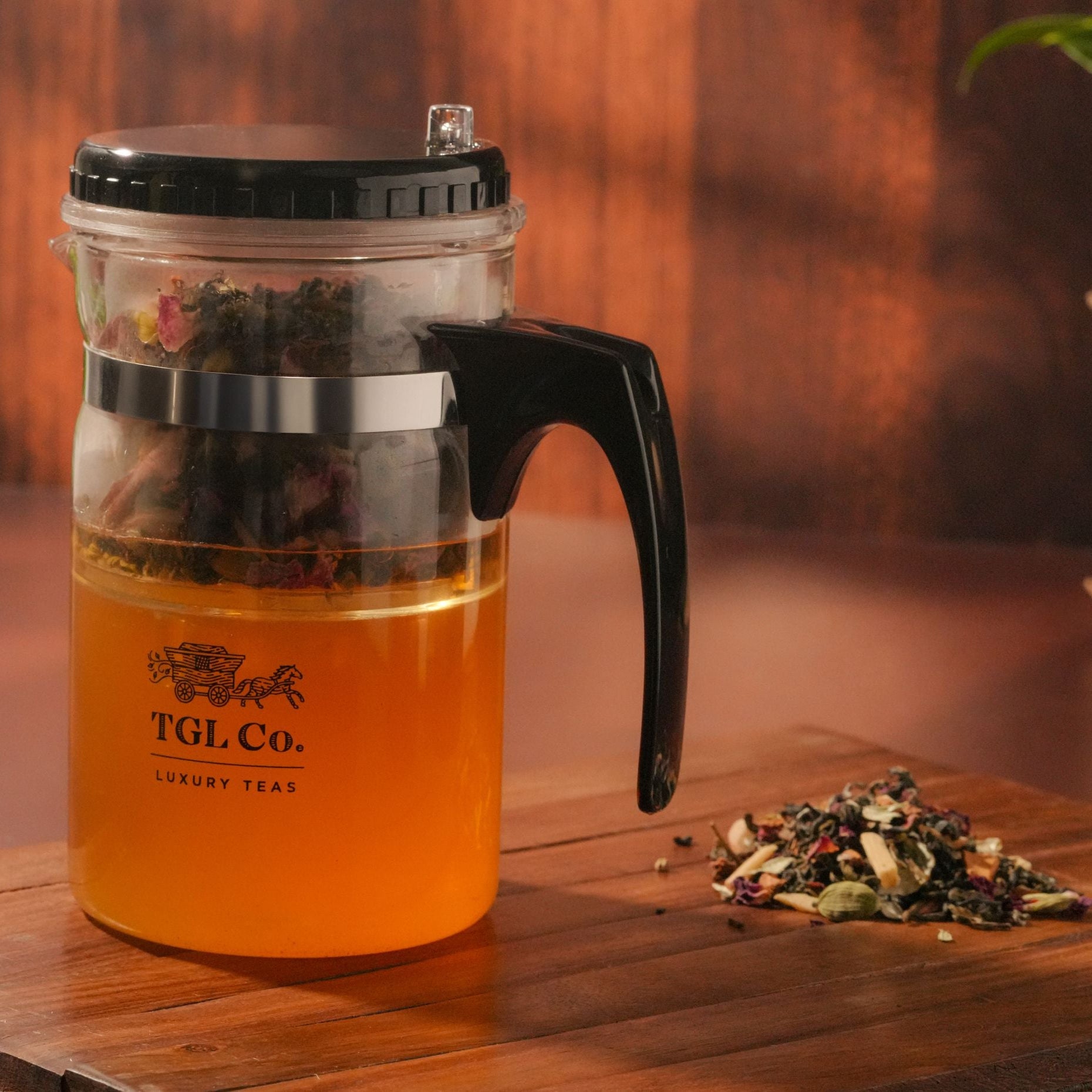 PressArt tea brewer 500 ml for loose leaf tea brewing