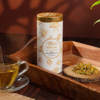 Caffeine free chamomile herbal tea for calming bedtime ritual