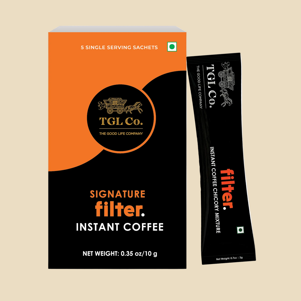 Instant filter coffee sachets sampler inspired by traditional South Indian coffee