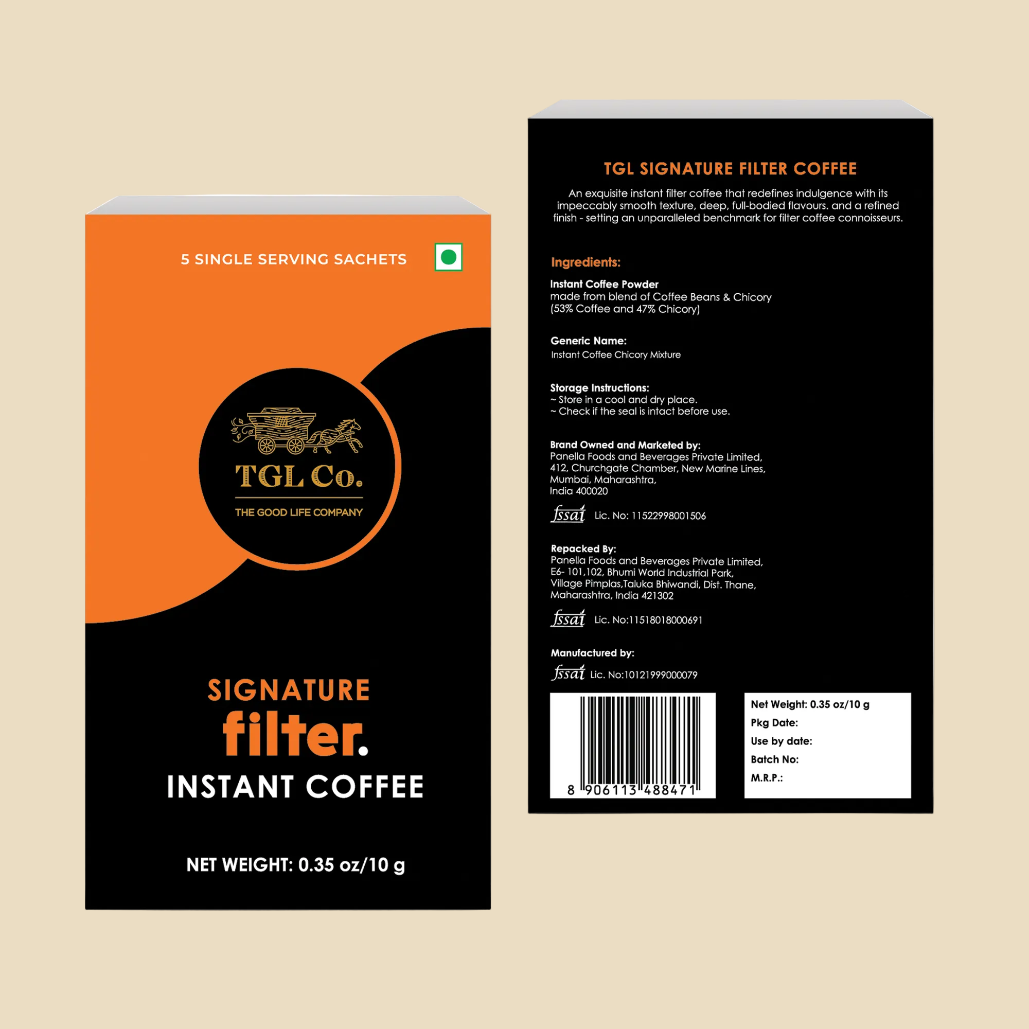 Signature - South Indian Instant Filter Coffee - 5 Sachets (Sampler Pack)