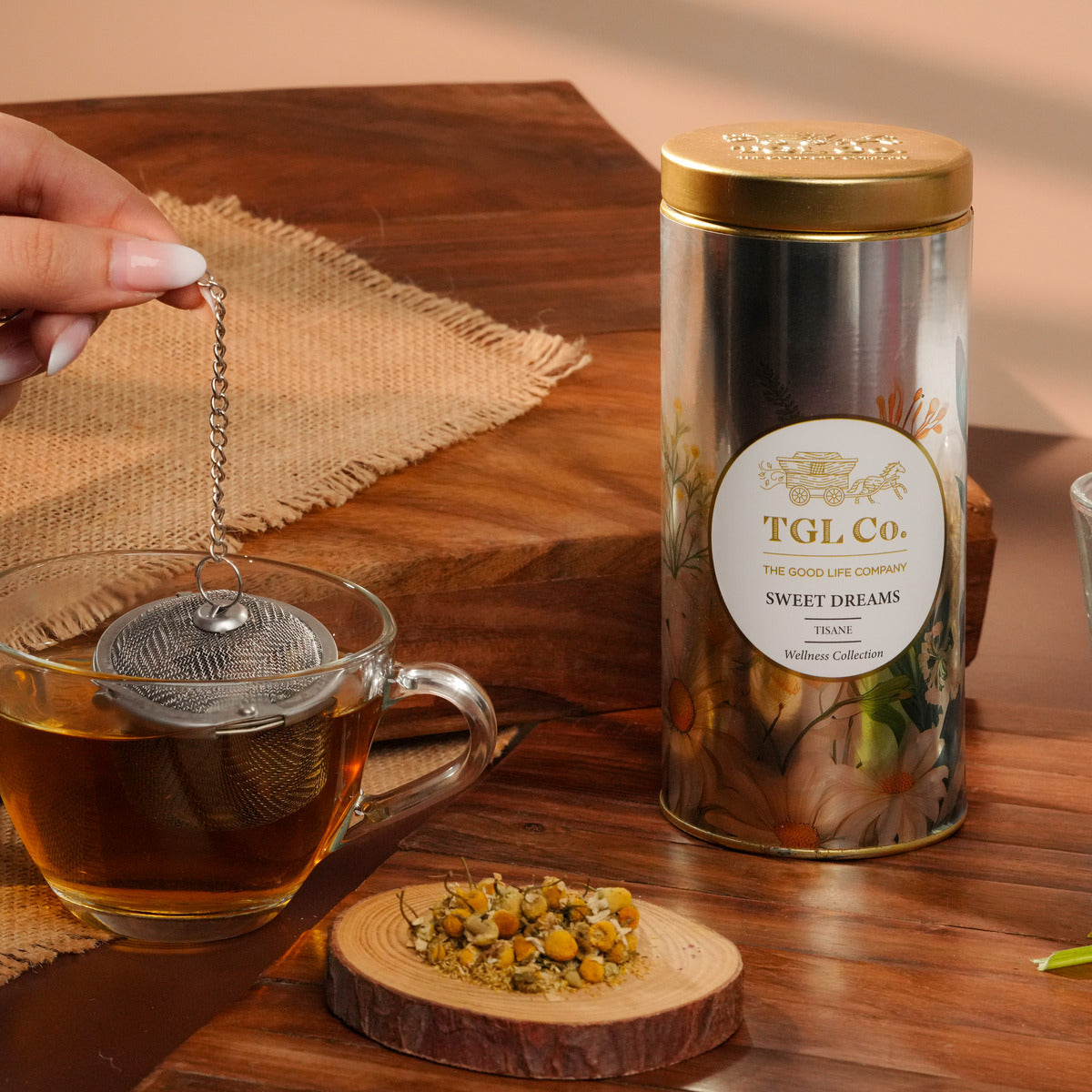 Caffeine free herbal tea for peaceful bedtime ritual