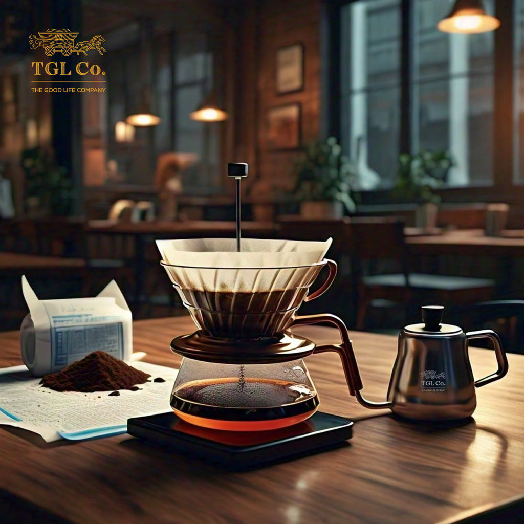 Premium V60 paper filters for manual pour over coffee