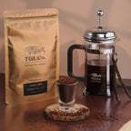 Vanilla flavoured ground coffee powder for aromatic coffee brewing