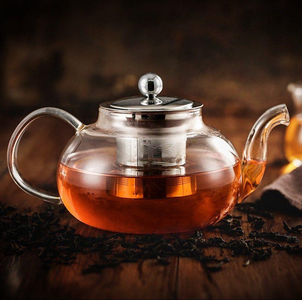TGL Co. Glass Teapot Kettle with Stainless Steel Infuser