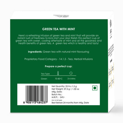 Green Tea with Mint - Pack of 25