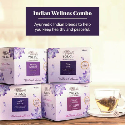 Indian Wellness Combo Green Tea Pack - Pack of 4