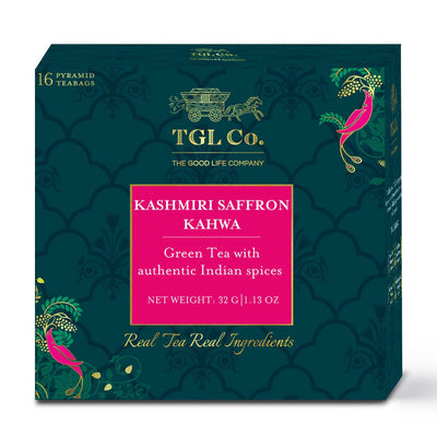 Kashmiri Saffron Kahwa Green Tea - Bags / Loose Leaf