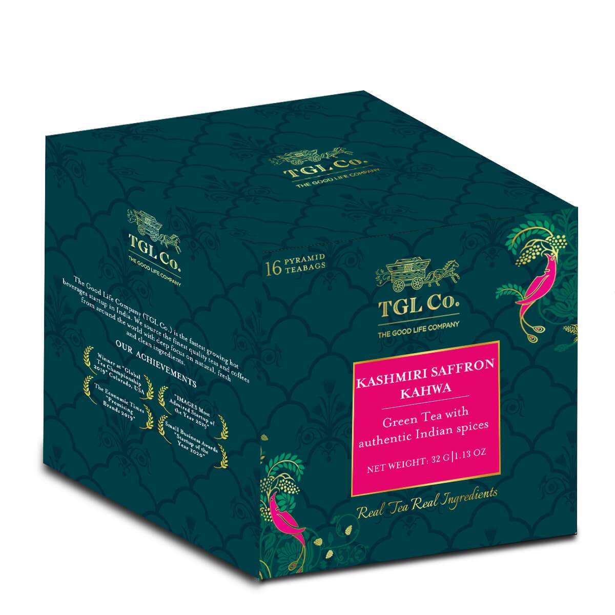 Kashmiri Saffron Kahwa Green Tea Bags