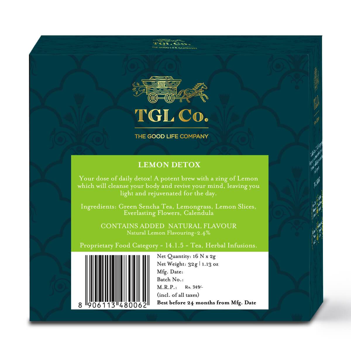 Lemon Detox Green Tea Bags / Loose Tea Leaf