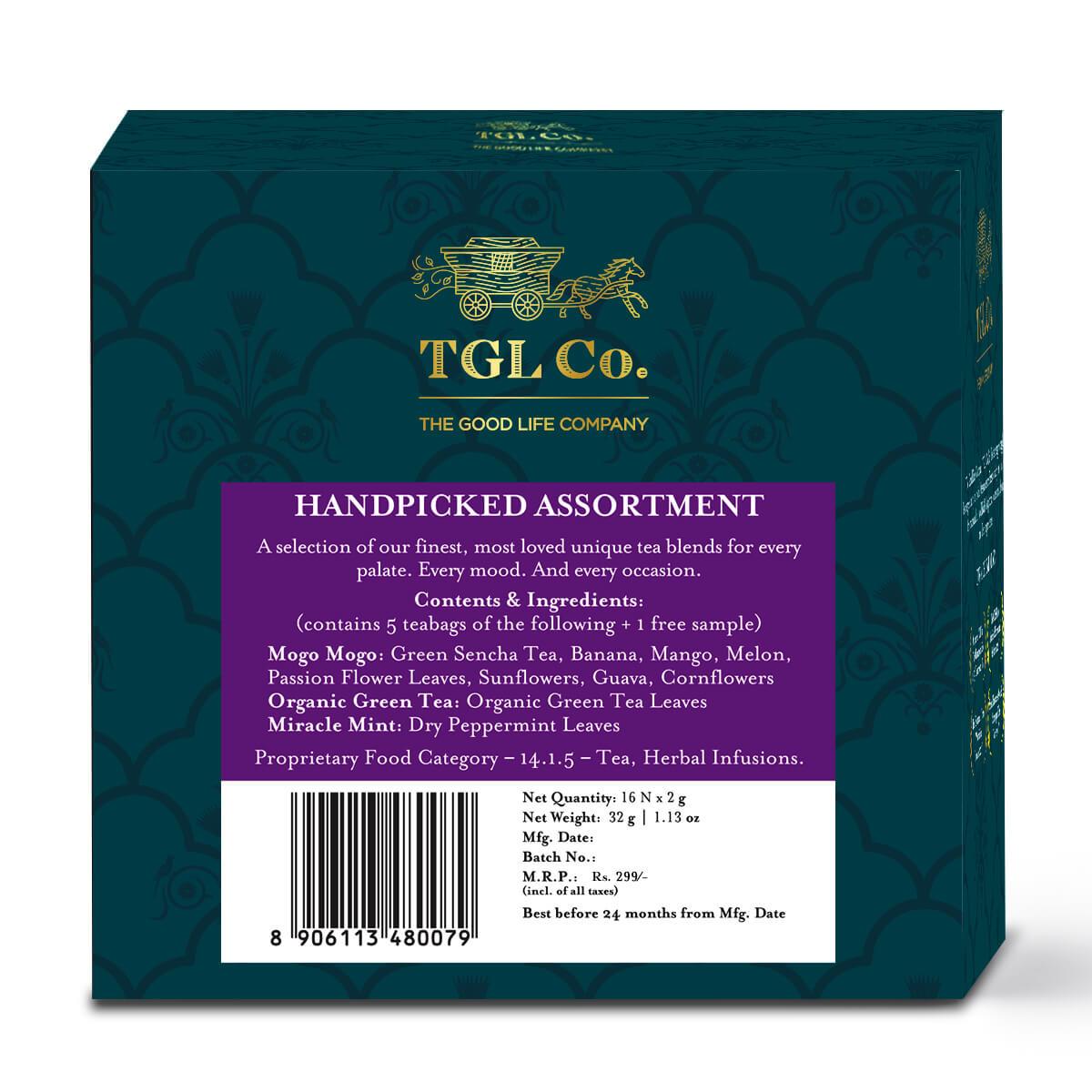 TGL Co Green Tea Assortment 1 Pyramid Tea Bag of Each Buy TGL Co Green Tea  Assortment 1 Pyramid Tea Bag of Each Online at Best Price in India  Nykaa