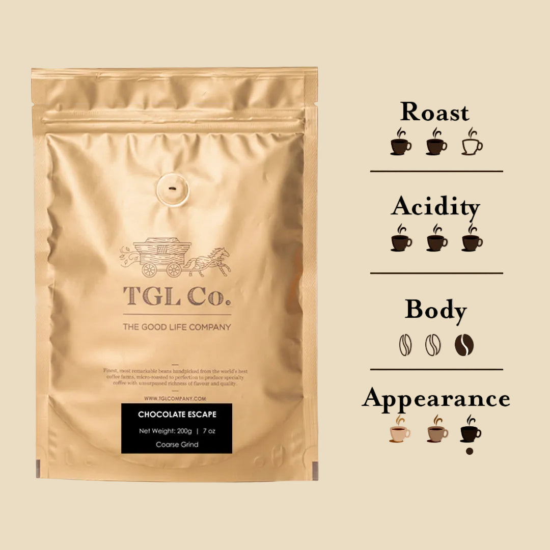 Gourmet ground coffee with chocolate notes for coffee lovers